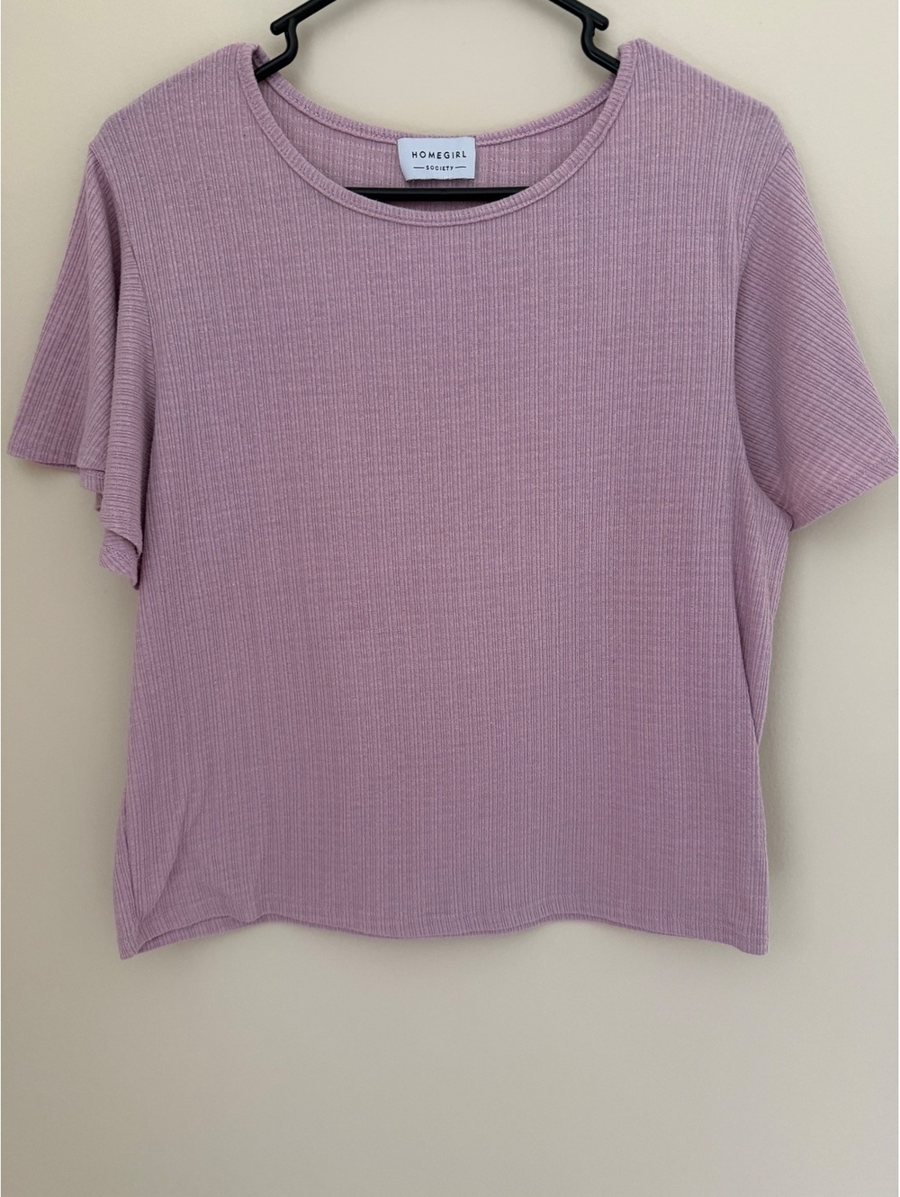L Homegirl Society lavender, textured top